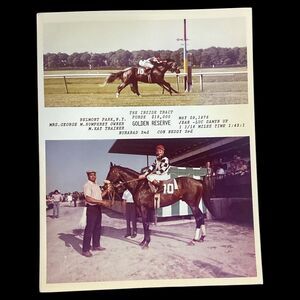 1978 Belmont Park Golden Reserve Winner’s Circle Horse Racing Photo